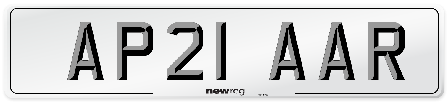 AP21 AAR Number Plate from New Reg